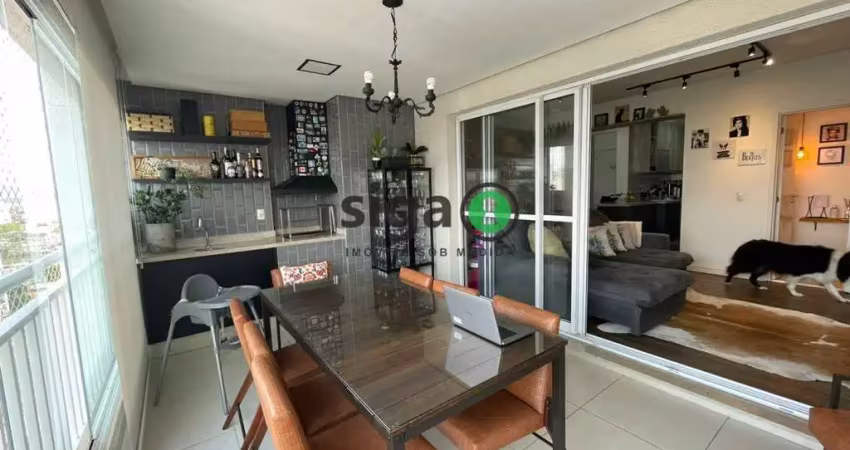 Apartamento mobiliado, 3 quartos, 1 suíte, varanda gourmet no tatuapé