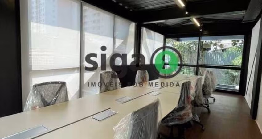 Sala Comercial com 40m² com varanda de 40m², opção SEMI MOBILIADO com 2 vagas