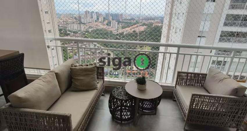 APARTAMENTO À VENDA NO CONDOMÍNIO PAULISTANO COM 110m² 1 SUÍTE,  MOBILIADO- VARANDA GOUMERT