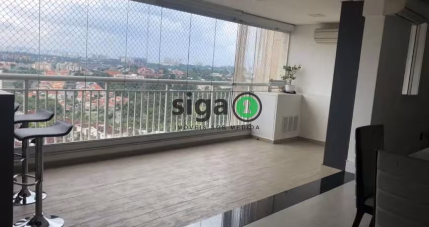 APARTAMENTO À VENDA NO CONDOMÍNIO PAULISTANO COM 141m² 1 SUÍTE,  MOBILIADO- VARANDA GOUMERT