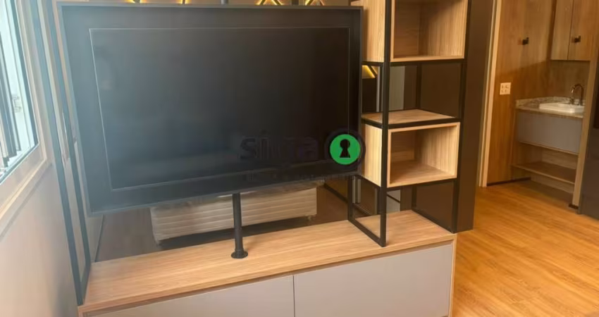 Apartamento 38m² para locação mobiliado, localizado na Chácara Santo Antônio, São Paulo.