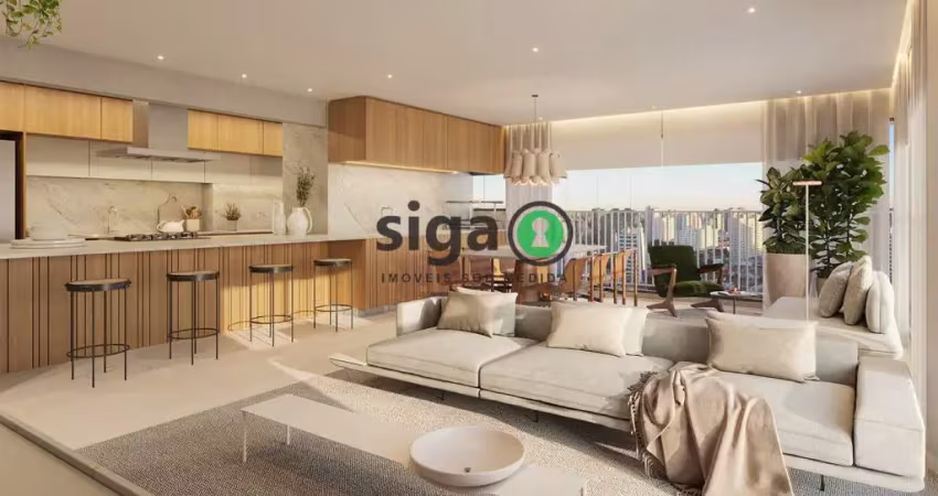 Apartamento à Venda no Campo Belo ? 131m² ou 136m², 3 Dormitórios, 2 Vagas, varanda Gourmet e Lazer