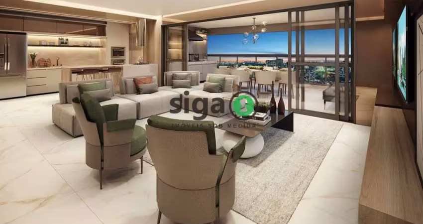 Apartamento de 180m² com 3 vagas no Brooklin com Lazer de Clube e a 200 metros do Metrô