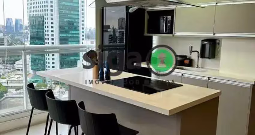 Apartamento em pinheiros para venda, mobiliado com 63m², 1 quarto, 1 vaga, andar alto