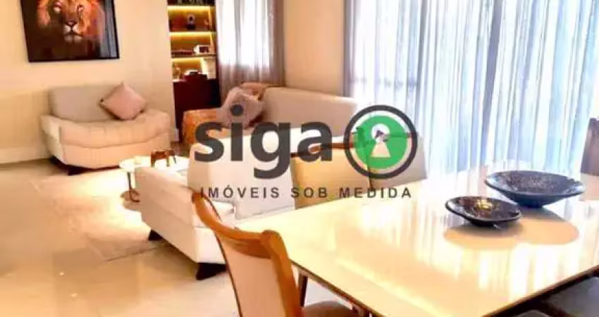 Apartamento no brooklin para alugar - 3 quartos, 156m², 3 vagas , mobiliado