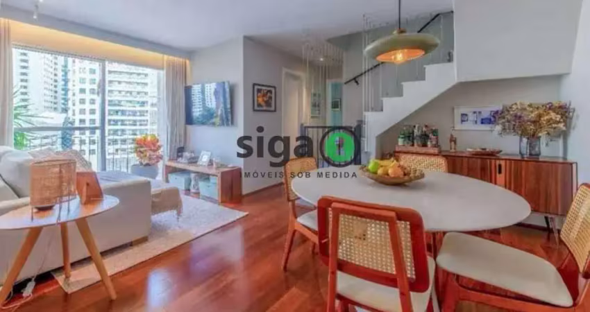 Cobertura duplex com 135m², com 3 quartos, sendo 1 suite, 1 vaga,área gourmet na vila nova conceição