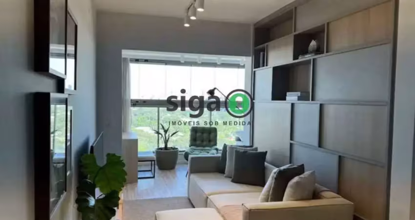 Apto mobiliado com 66m² para locação em pinheiros com 2 quartos, sendo 1 suite e 1 vaga