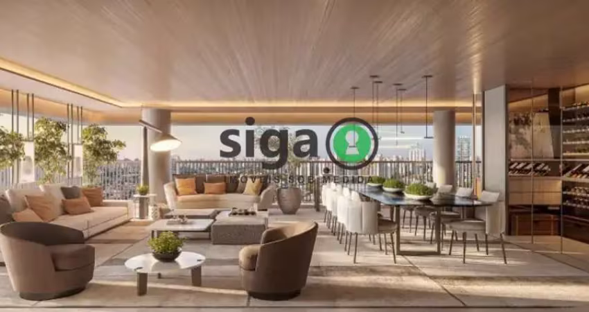 Apartamento amplo com 4 suítes e 3 vagas no brooklin em condomínio clube