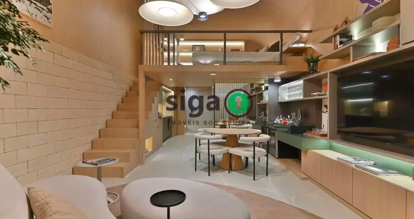 Apartamento 41?m² com pé direito duplo - à venda no brooklin ? lazer completo, à300 metros do metrô