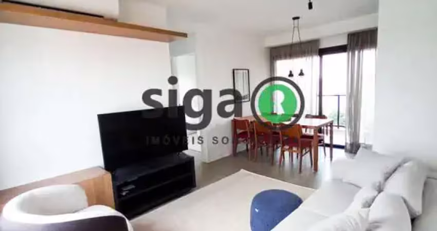 Apartamento mobiliado 74m² com 2 quartos, para locação em pinheiros