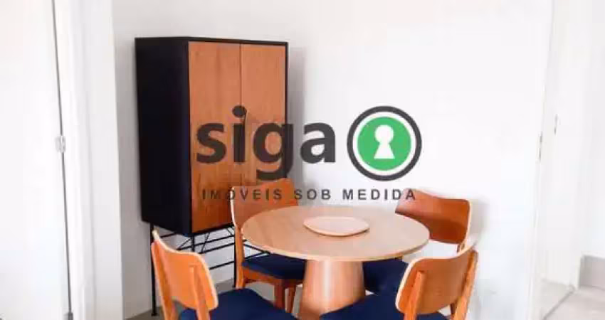 Apartamento mobiliado 40m² para locação em pinheiros