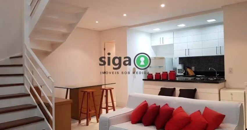 Apartamento para locação no morumbi mobiliado, com 1 quarto e 2 vagas.