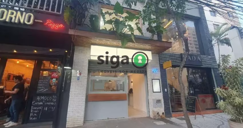 Loja para locação no itaim bibi, sem mobilia, com 107m², ar condicionado, rua de movimento
