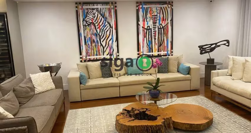 Apartamento a venda mobiliado no real parque, de 211 m2, 3 quartos e 4 vagas