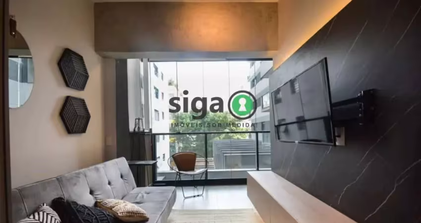 Apto para locação em pinheiros com 55m², 2 quartos, sendo 1 suíte, 1 vaga, mobiliado