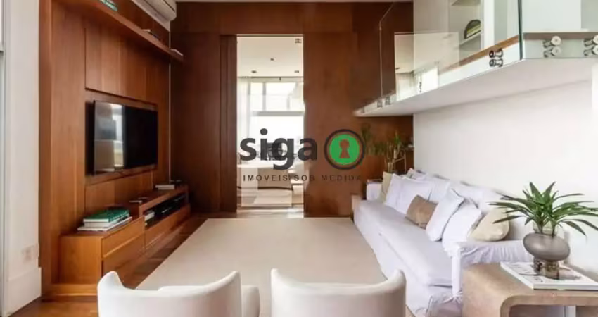 Apto duplex para locação com 130m², 1 suite, com hidro, 2 vagas mobiliado nos jardins