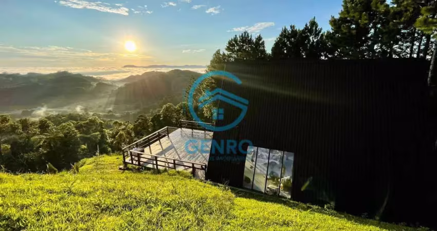Chalé mobiliado em condomínio fechado com vista para as montanhas à venda em rancho queimado/sc