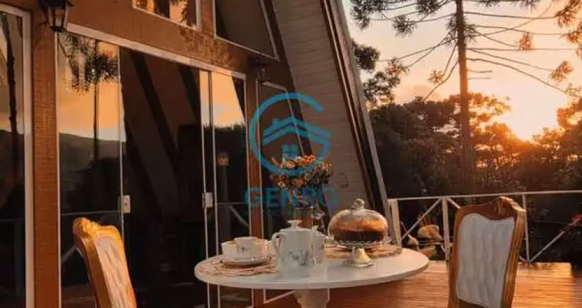 Chalé mobiliado com estilo rústico com o moderno com vista para as montanhas à venda em urubici/sc
