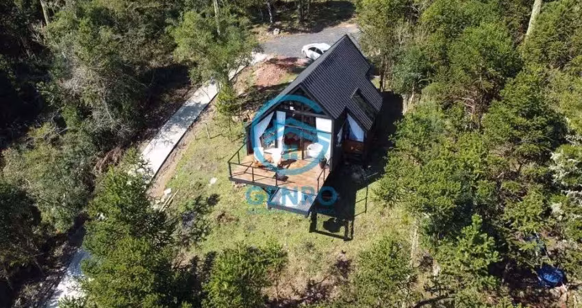 Chalé mobiliado com vista para as montanhas na serra catarinense e terreno de 4.000m² à venda em urubici/sc