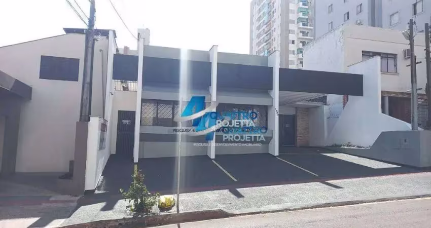 Casa comercial para locação com 10 salas, 280 m² no centro de londrina/pr