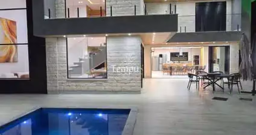 Residencial parqville jacarandá - sobrado mobiliado, alto padrão, 591 m² em condomínio  parqueville jacarandá, aparecida de goiânia/go