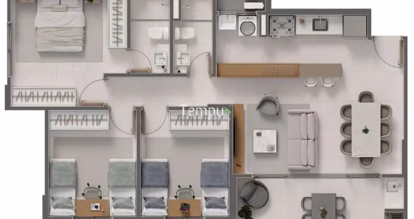 Paradizzo - apartamento à venda no bairro jardim atlântico - goiânia/go
