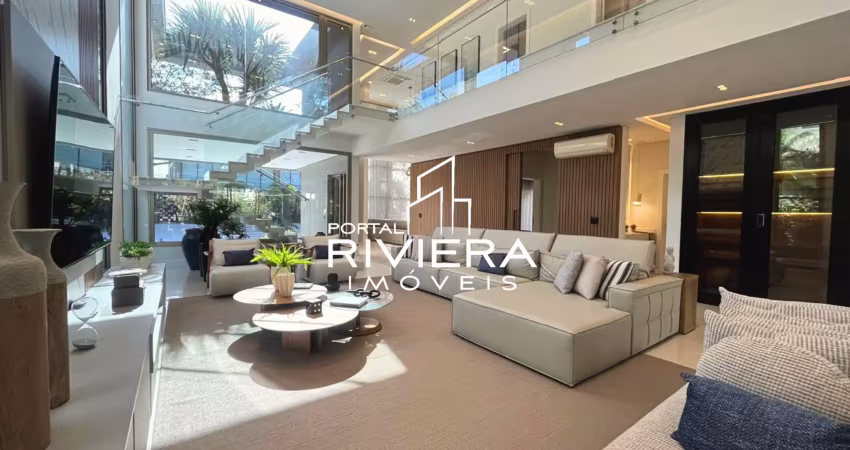 Casa à venda a 200m da praia! rua privativa dentro da riviera, com área de lazer exclusiva, 6 lindas suítes, excelente sala e área de lazer