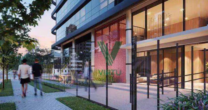 Apartamento com 1 dormitório para alugar, 25 m² por r$ 2.950,00/mês - alto da glória - curitiba/pr