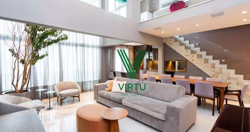 Apartamento com 4 dormitórios para alugar, 190 m² por r$ 19.100,00/mês - mossunguê - curitiba/pr