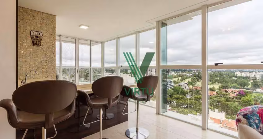 Apartamento com 3 dormitórios para alugar, 185 m² por r$ 11.830,00/mês - cabral - curitiba/pr