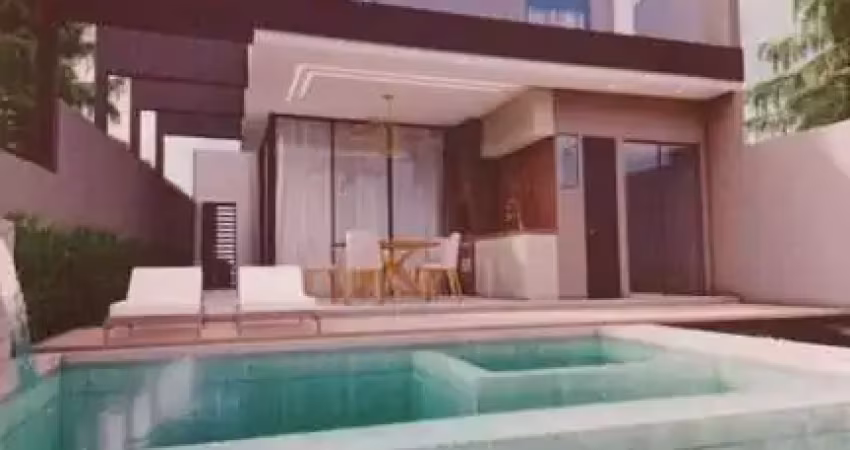Lançamento casa térrea, 3 suítes. imóvel inteligente. piscina.