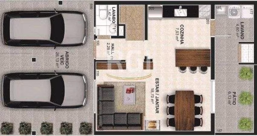 Casa Condominio para Venda - 133.92m², 4 dormitórios, sendo 2 suites, 2 vagas - Tristeza