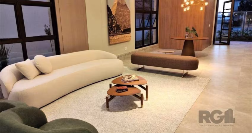 Lindo apartamento 2 dormitórios com 2 suítes, lavabo, vaga de garagem, amplo living 2 ambientes e cozinha com churrasqueira.