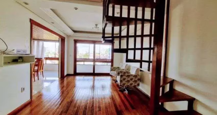 Linda cobertura de 4 dormitórios,1 suíte , 4 banheiros para venda, 4 vagas de garagens cobertas e escrituradas, 1 terraço com deck, piscina e churrasqueira no bairro jardim lindóia em porto alegre/rs.