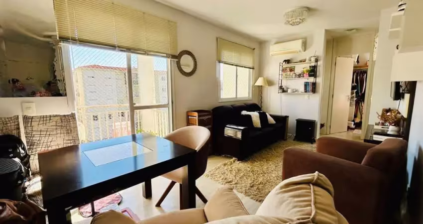 Apartamento semi mobiliado 2 dormitórios com sacada e vaga de garagem em condomínio com infra completa
