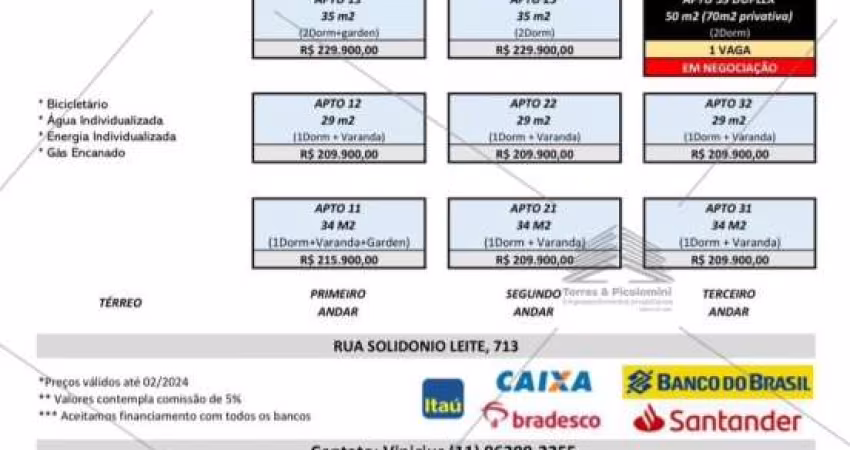 vila ema apartamentos de 23 a 90m, 1 ou 2 quartos, com ou sem vaga, com ou sem varanda