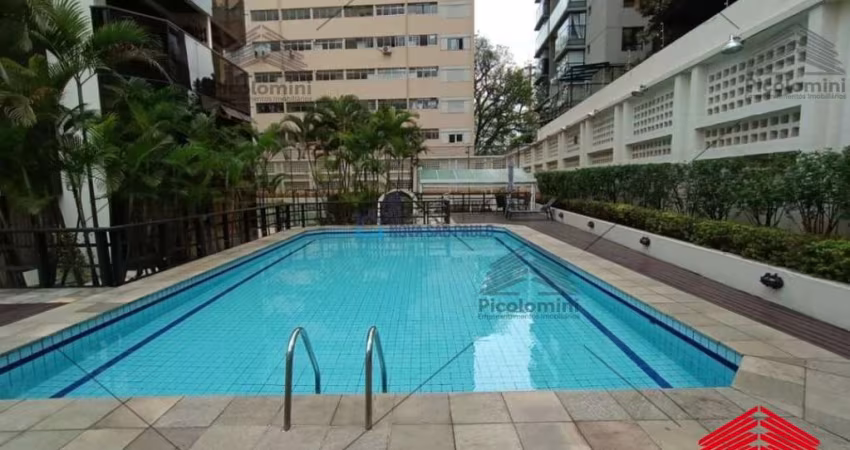 Flat Jardim Paulista metrô Brigadeiro,  com 43 metros, 1 quarto, sala 2 ambientes, Varanda, cozinha americana, 1 banheiro, piscina, academia e mais