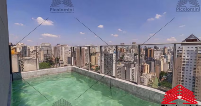 Apartamento de 24,90m² na República, Dormitório Funcional, mobiliado e pronto para morar ou investir, Condomínio com lazer e infraestrutura moderna