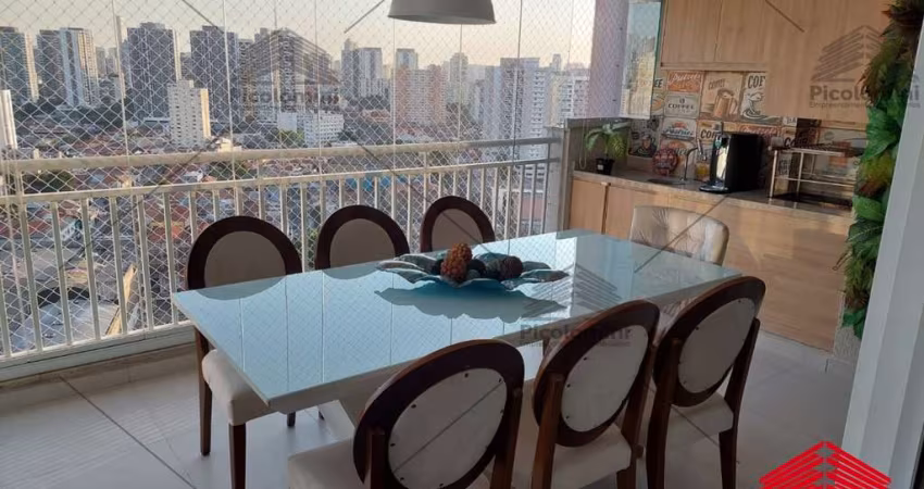 Apartamento à venda no Tatuapé, São Paulo-SP: 3 quartos, 2 suítes, 3 banheiros, 2 vagas de garagem e 102m² de área.