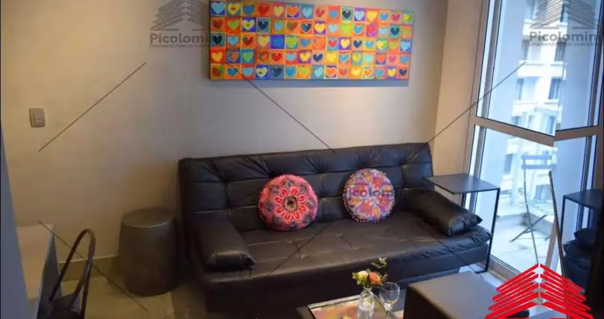 Apartamento à venda Com 32 metros, 1 quarto, sala com sacada, 1 banheiro, 1 vaga de garagem. piscina, academia, lavanderia e mais