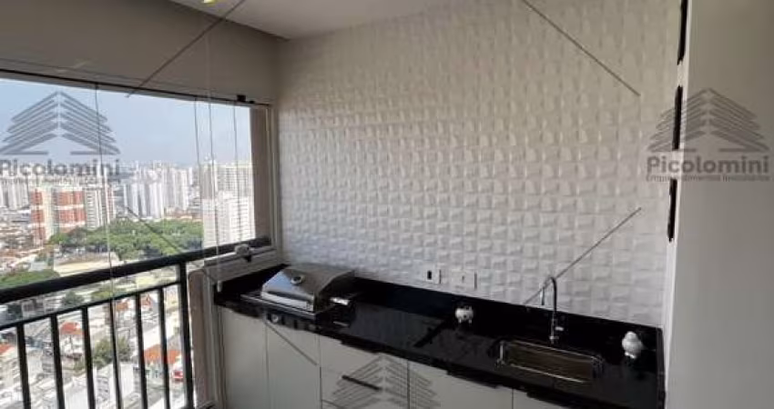Apartamento 75 m2, varanda gourmet, a venda na Mooca, Av. Paes de barros, 2 dormitórios, 1 vaga. Andar alto, vista livre.
