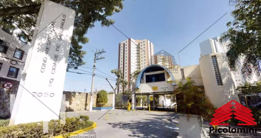 Apartamento à venda no São Lucas de 58m² com 2 quartos, sala 2 ambientes, cozinha planejada, banheiro social, lavanderia e vaga de garagem.