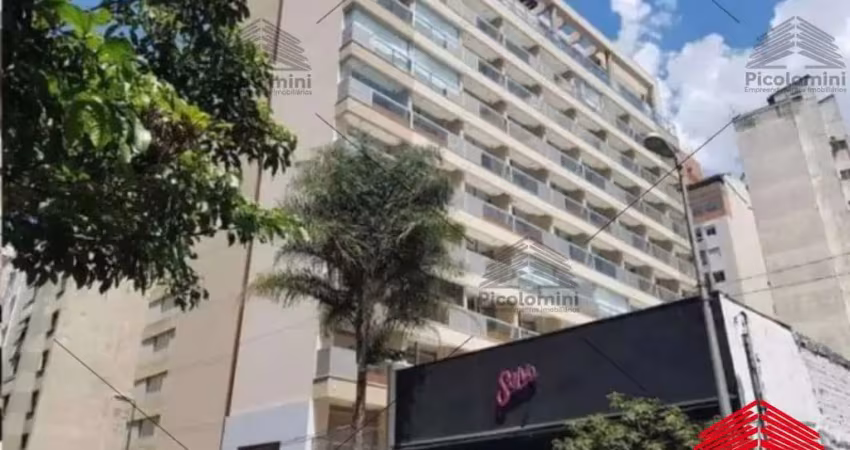Studio mobiliado na consolação - 1 quarto com cama, sofá, 1 sala, 1 banheiro, cozinha com fogão, geladeira, microondas,1vaga, piscina, academia, mais