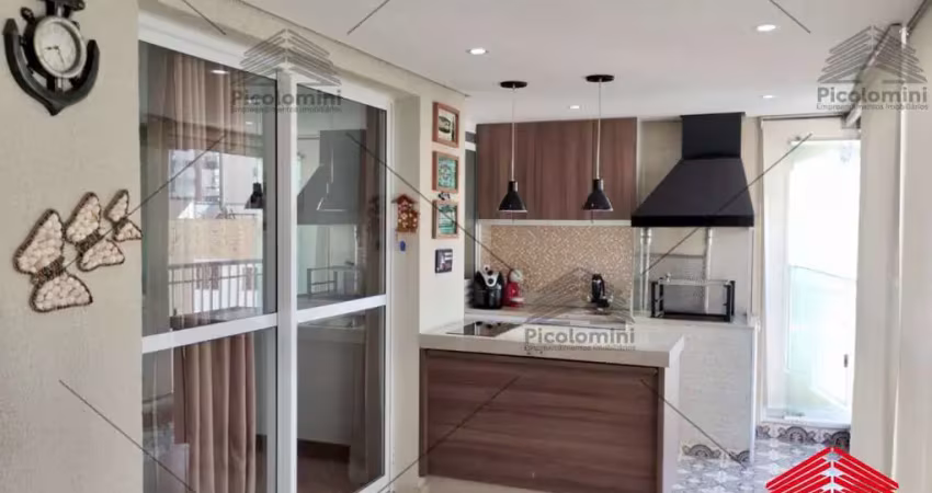 Apartamento à venda,92 m²,tatuapé,02 quartos,02 suítes,sala ampliada integrada á cozinha e varanda gourmet com churrasqueira carvão,mobiliado.