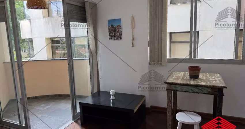 Apartamento à venda santa cecília: 1 quarto, 1 suíte, sala com sacada, 2 banheiros, 1 vaga, 35 m², piscina, academia, espaço gourmet e mais