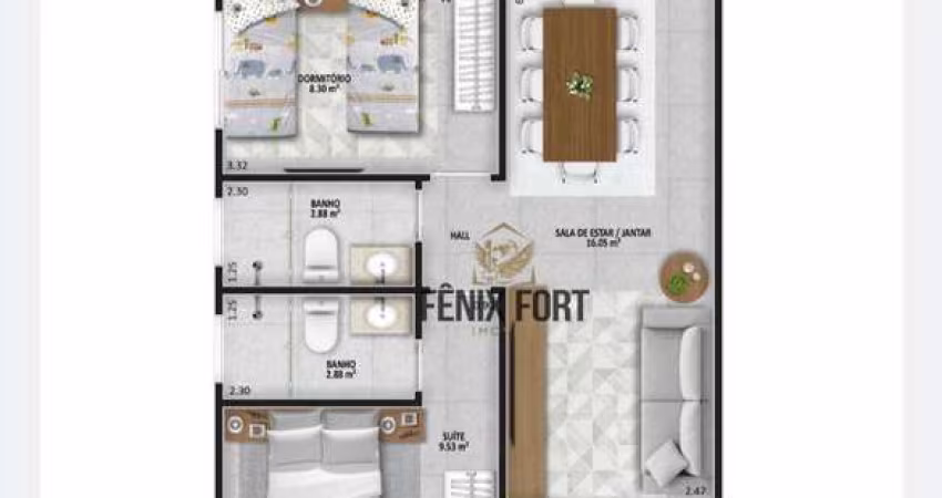 Apartamento com 2 dormitórios à venda, 63 m² por R$ 380.000,00 - Aviação - Praia Grande/SP