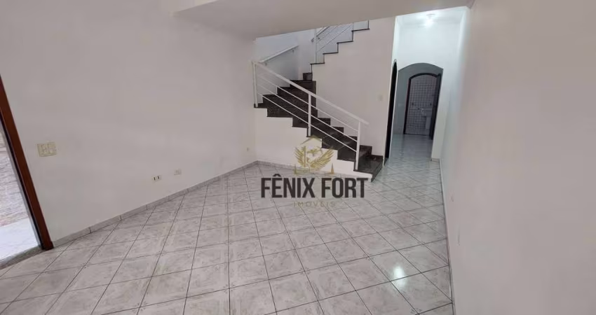 Sobrado com 2 dormitórios para alugar, 85 m² por R$ 3.580,00/mês - Vila Guilhermina - Praia Grande/SP
