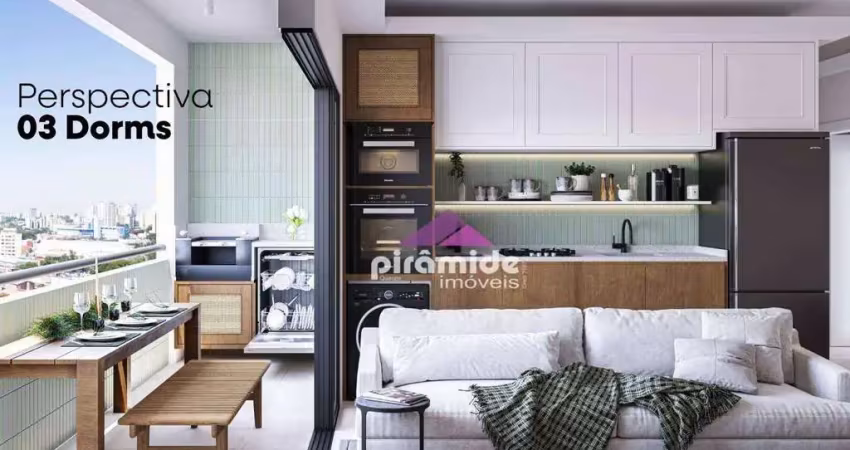 Apartamento com 3 dormitórios à venda, 74 m² por R$ 579.815,00 - Centro - São José dos Campos/SP