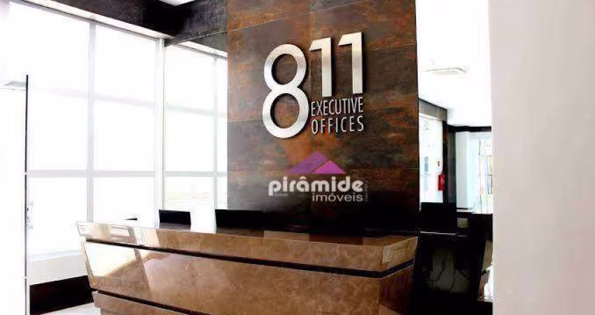 Sala para alugar, offices 811, com ar condicionado, sacada, 2 vagas de garagem.