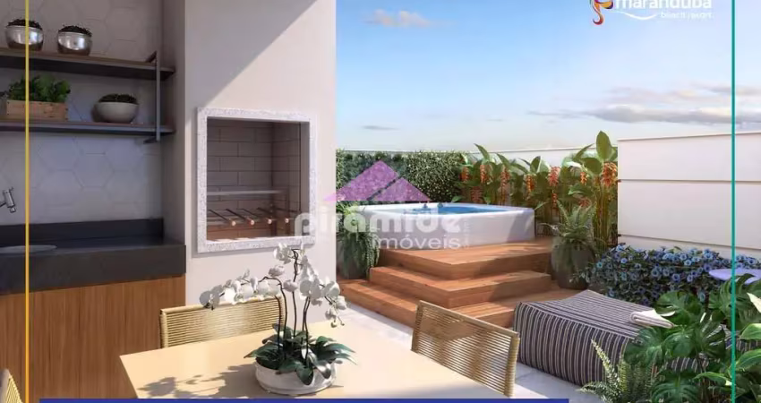 Apartamento garden com 2 dormitórios à venda, 99 m² por r$ 893.900,00 - praia do sapê - ubatuba/sp